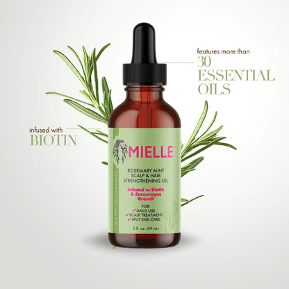 Mielle Organics Rosemary Mint Scalp & Hair Strengthening Oil 2 oz