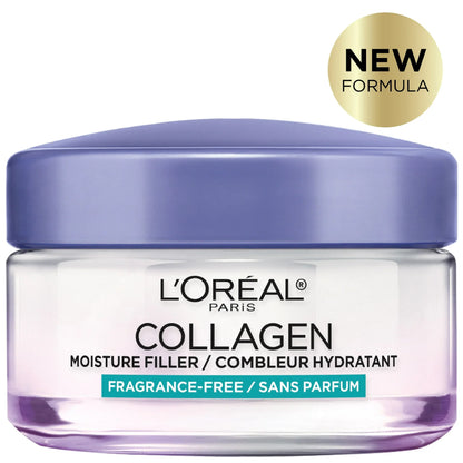 L'Oreal Paris Collagen Moisture Filler, Anti-aging Moisturizer Fragrance Free, 1 Kit