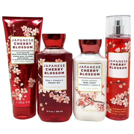 Bath and Body Works Japanese Cherry Blossom 4 Piece Gift Set