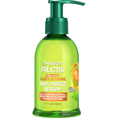 Garnier Fructis Frizz Control Hair Serum with Kera System Argan Oil, All Hair Types, 5.1 fl oz