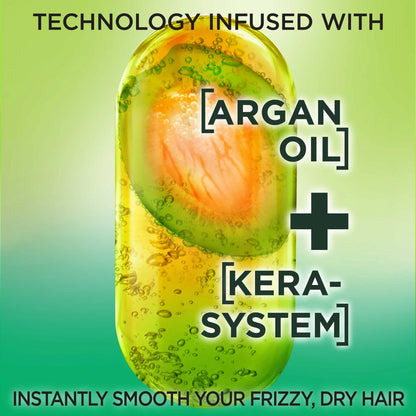 Garnier Fructis Frizz Control Hair Serum with Kera System Argan Oil, All Hair Types, 5.1 fl oz